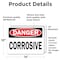 Signmission Corrosive Danger Sign, Vinyl Decal, 14in W x 10in L, 2PK OS-2PACK-DS-D-1014-L-19323 - alternate 5